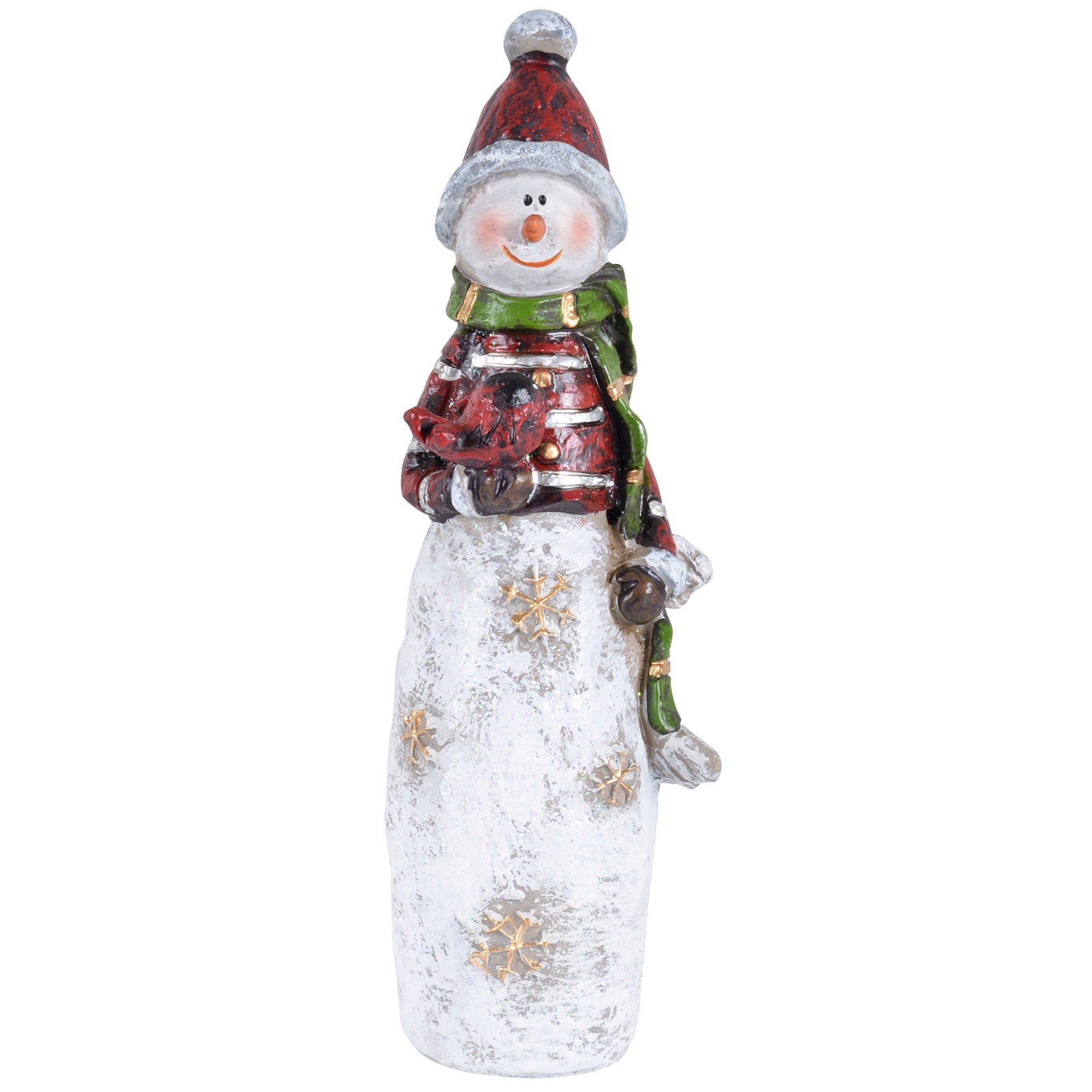 Mr Crimbo Snowman Ornament Resin Christmas Decoration - MrCrimbo.co.uk -XS4308 - 22cm -christmas decoration